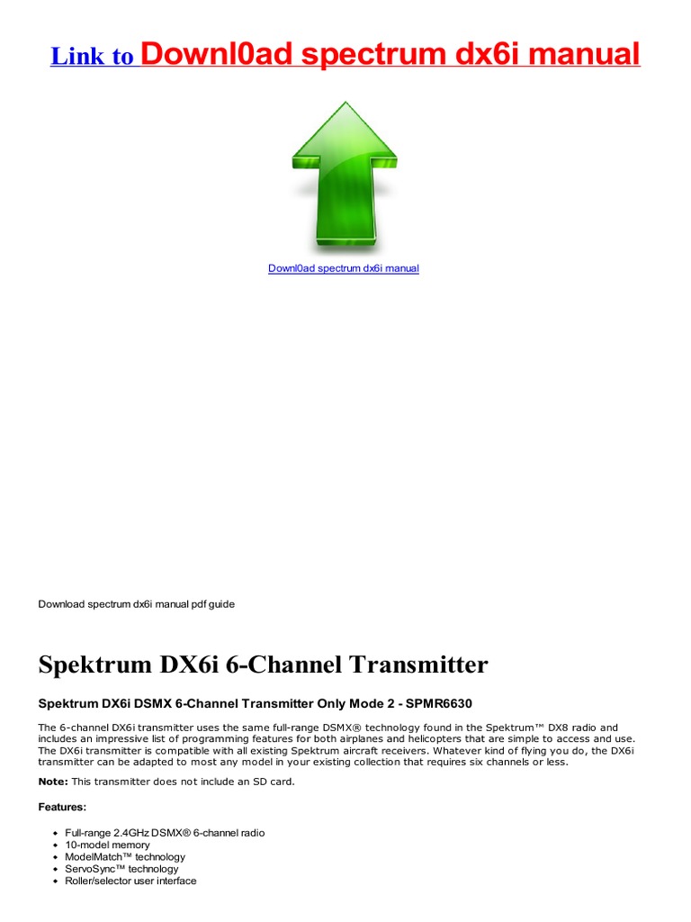 инструкция на русском spektrum dx8