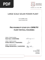 Pre-Feasibility Study of A 1MW PV Plant For Cali, Colombia