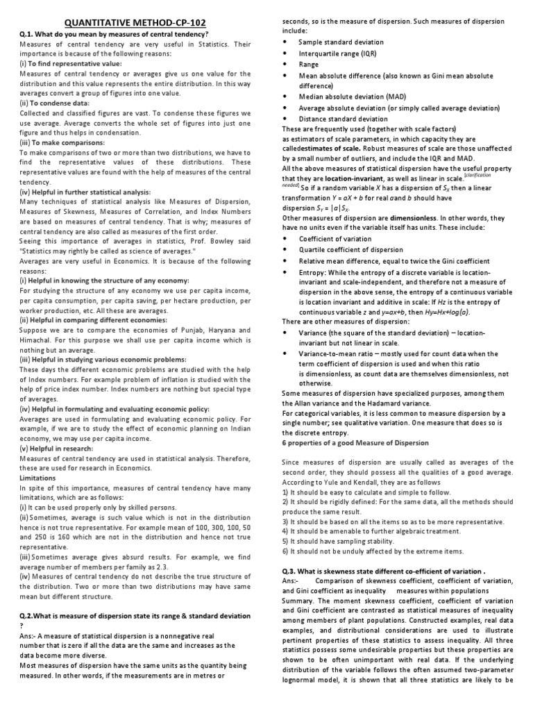 Central Tendency and Data Analysis | PDF | Statistical Hypothesis ...