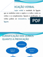 Classificação dos verbos quanto à predicação verbal