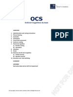 OCS Manual Cognitive Screen