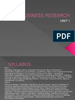 Unit I - Business Research