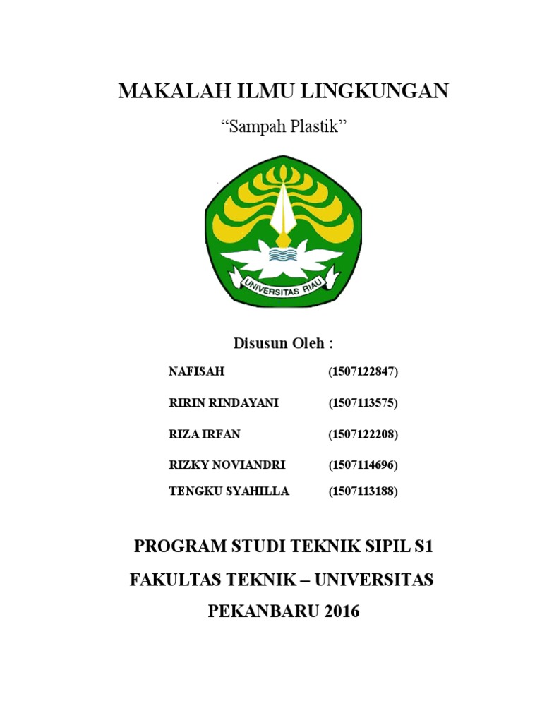 Makalah Sampah Plastik
