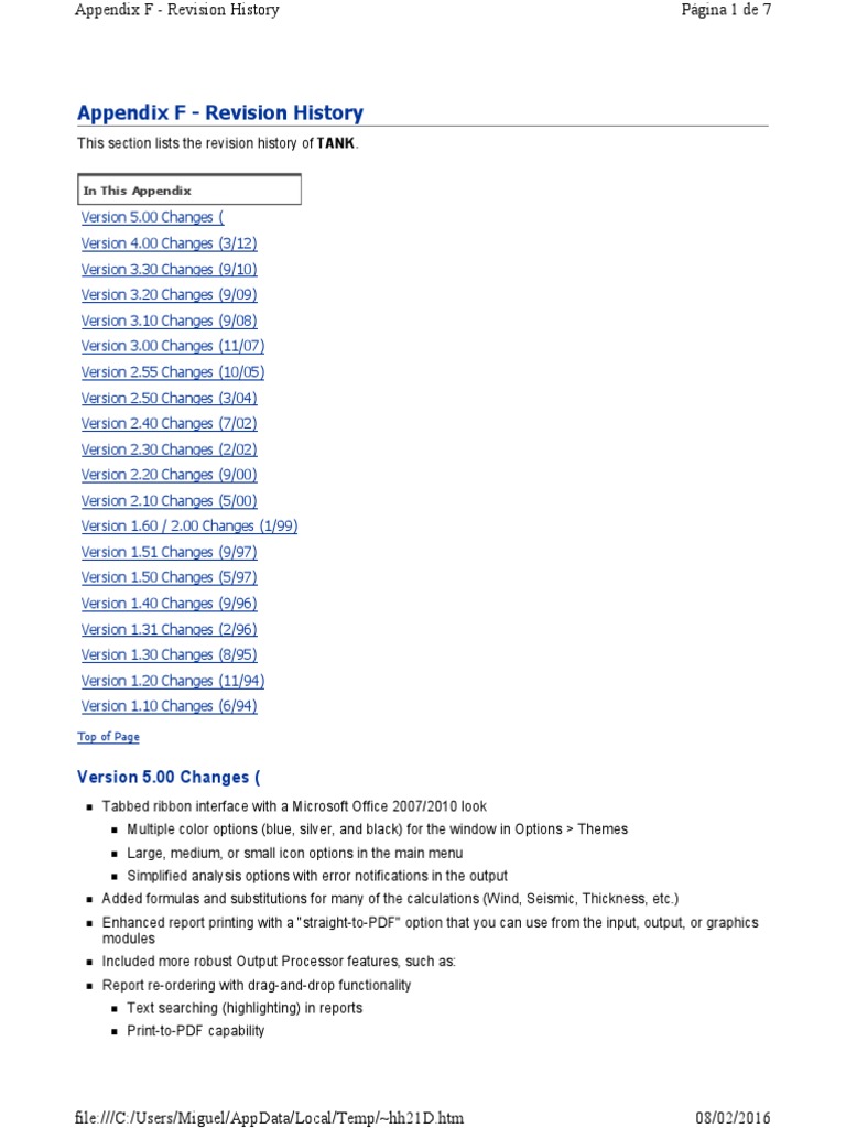Appendix F - Revision History | PDF | Input/Output | Application ...