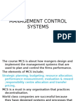 Management Control Systems