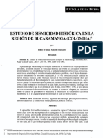 Estudio de Sismicidad Historica Bucaramanga