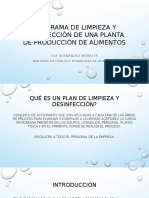 Programa de Limpieza y Desinfección de Una Planta