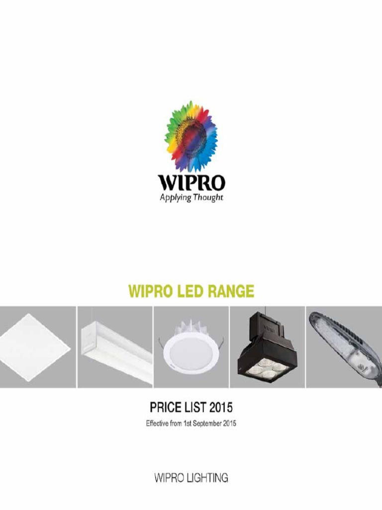 Wipro LED Range Price List 2015 PDF Light Emitting Diode Lighting