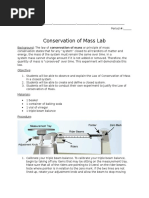 Conservation of Mass Lab