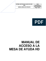 Manual Mesa de Ayuda HD