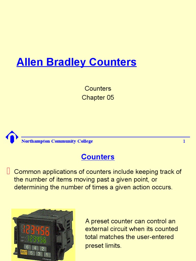 Allen Bradley Counter Overview | PDF | Data Type | Input/Output