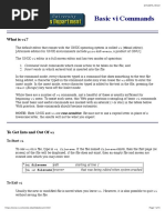 Basic Vi Commands