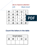 Count the Letters in the Table 10 Activities 1 10