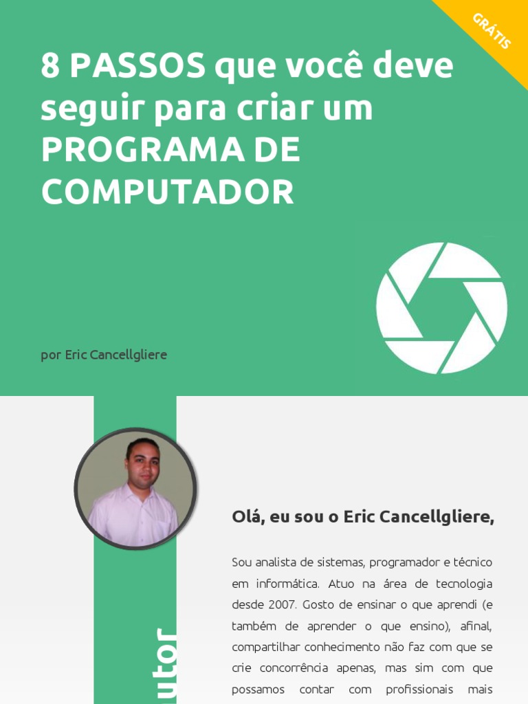8 Passos para Criar um Programa de Computador | PDF | Algoritmos ...