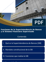 Funciones de La SIB y Sistema Financiero Supervisado