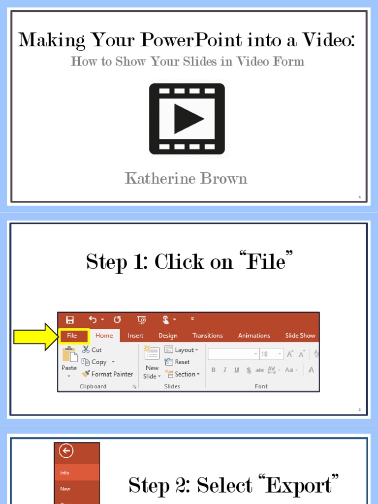 Making Your Powerpoint Into A Video | PDF