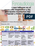 Factores Que Influyen en El Desarrollo Lingüístico y Los Principales Trastornos Del Lenguaje y Habla Infantil.