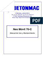 MANUAL MECANICO-ELECTRICO - Neo Móvil 70 Con Dist. Rot. - YURA S.A. - Pe PDF