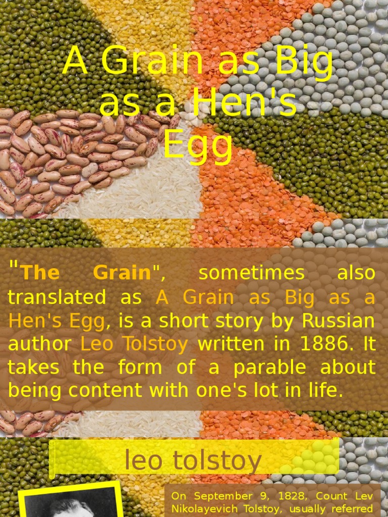 A Grain as Big as a Hens Egg Leo Tolstoy Fiction & Literature