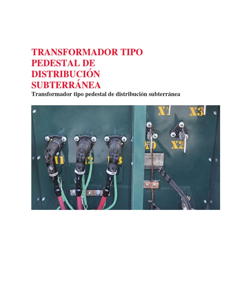 Transformador Tipo Pedestal Distribución Subterránea Transformador