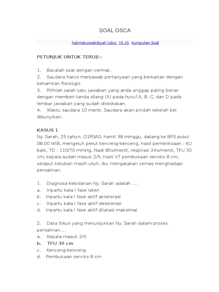 Soal Osca