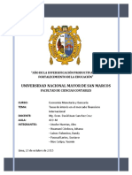 Tasas de Interés en El Mercado Financiero