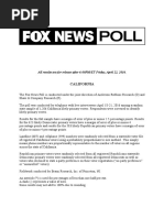California Fox Poll - 4-22-16