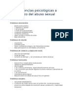 Problemas a Largo Plazo Victimas de Abuso Sexual Durante La Infancia (Resumen)