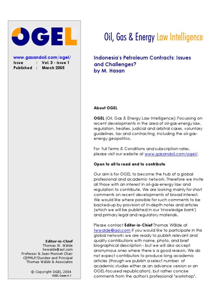 Indonesias Petroleum Contracts.pdf Petroleum Opec