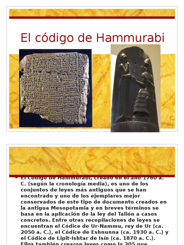 El Codigo de Hammurabi | PDF | Derecho