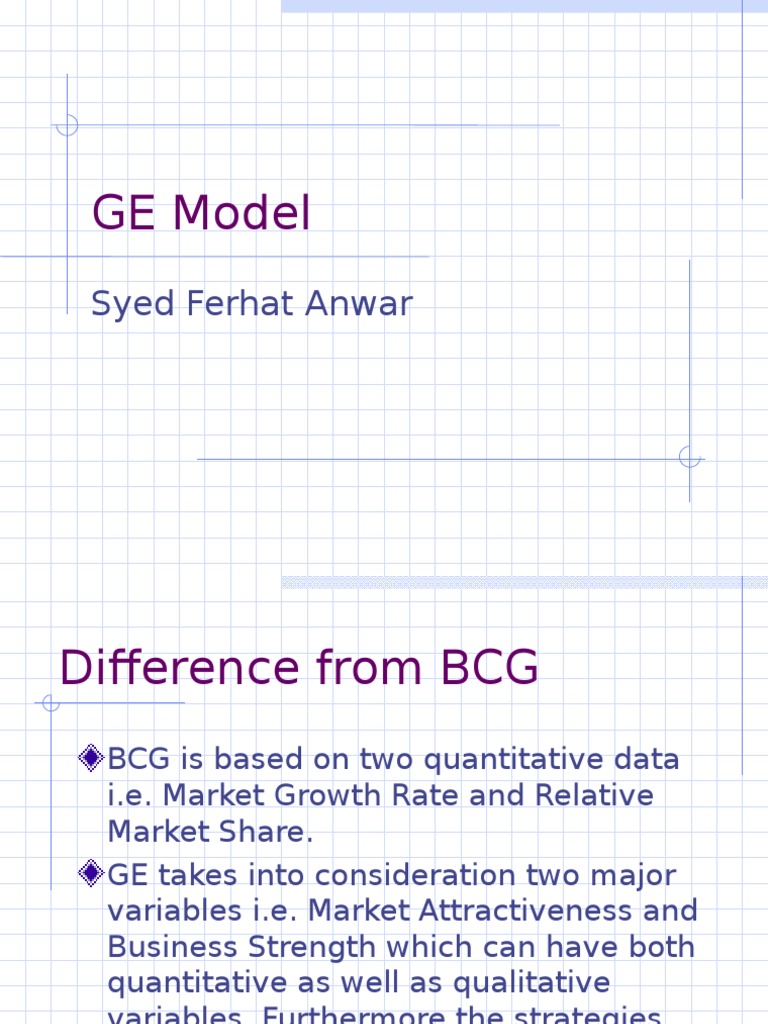 GE Model Overview by Syed Ferhat Anwar | PDF