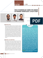 Orensic Entistry: Dimensions of Mandibular Canine For Gender Identification in Forensic Odontology: A Pilot Study