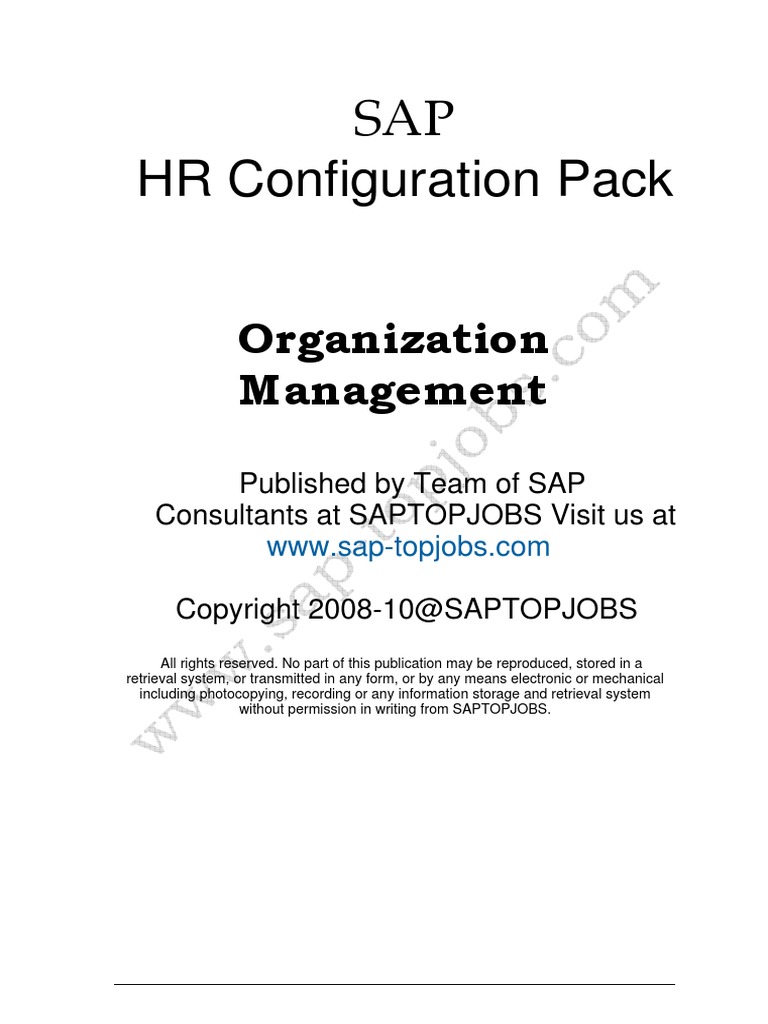 HR Organizational Management Configuration | PDF