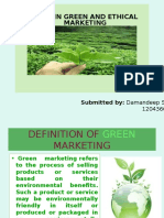 Green Market and Ethical Issues in Marketing