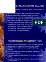 Overview of Training Needs Analysis