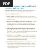 What Is Modern: Characteristics of Modern Architecture