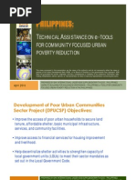 Download Philippines Technical Assistance on e-Tools for Community Focused Urban Poverty Recuction by Asian Development Bank SN31017468 doc pdf