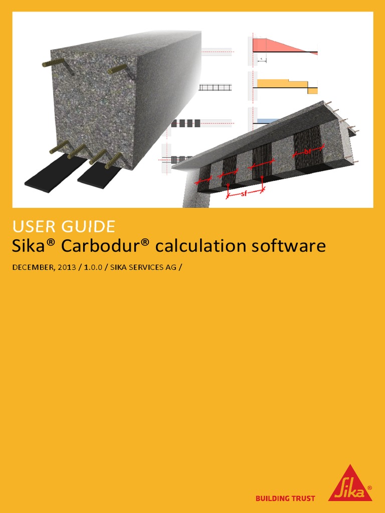 Sika Carbodur Calculation Software User Guide PDF Strength Of