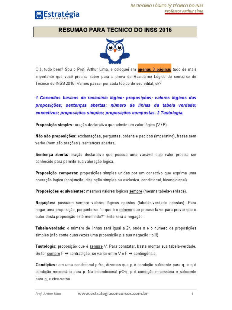 Resumo de RLM | PDF | Lógica | Proposição