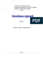 Referat - Dezvoltarea regionala