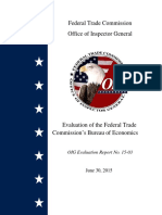 Evaluation of The Federal Trade Commission's Bureau of Economics