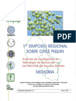 1er Simposio de Chile Piquín, Memoria