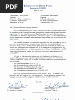 Letter Calling For Hearings