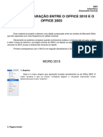 Comparação Office 2010