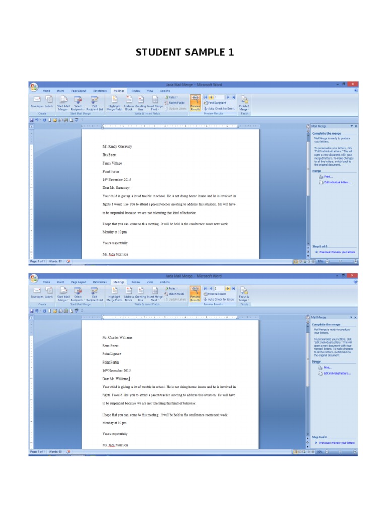 Student Samples | PDF