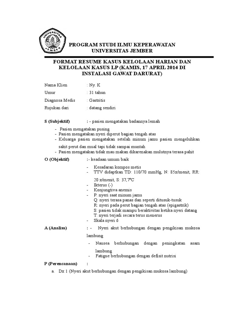 Resume Gastritis