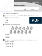 Evaluación Unidad 3 Santillana Matematicas Tercero Basico