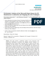 Performance Analysis of The Microsoft Kinect Sensor For 2D Simultaneous Localization and Mapping (SLAM) Techniques