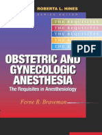 Anestesia Obstétrica y Ginecologica