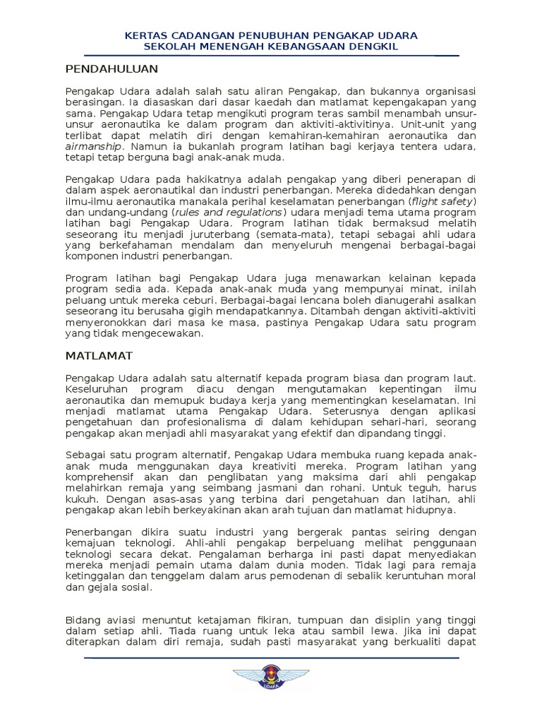 Kertas Cadangan Penubuhan Pu Pdf